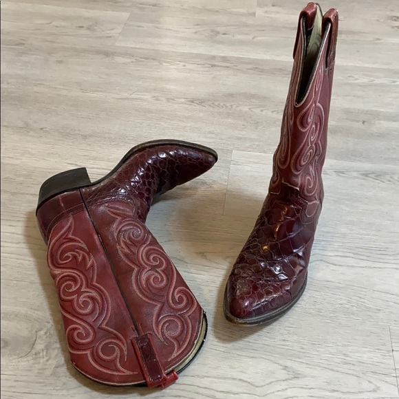 Dans Post Shoes - Vintage Dans Post Alligator Leather Cowboy Boots